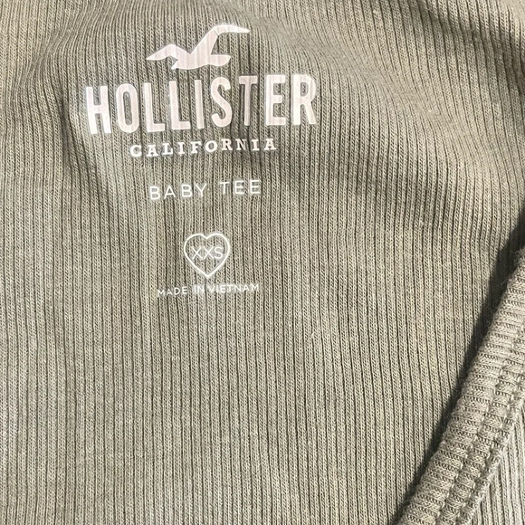 Hollister Girls Green Long Sleeve T-Shirt Baby Tee Size XXS - Picture 4 of 4